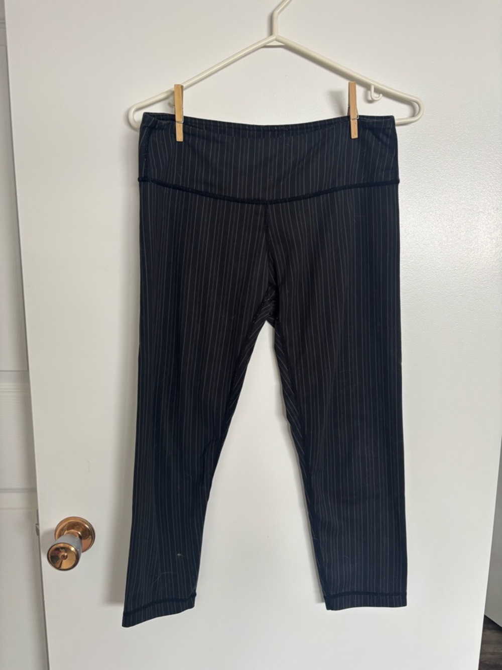 lululemon athletica Black Pinstripe Leggings